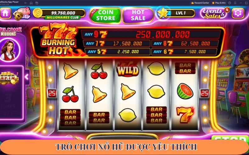 trò chơi nổ hũ được yêu thích